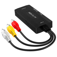 AV To HDMI 1080P Converter Cable For For TV VHS VCR DVD Recorders Projector