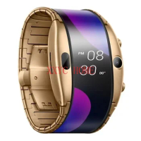 Used Nubia Bluetooth Smartwatch Alpha Flexible Display Smartwatch 4G Internet Mobile Heart Rate Detection GPS Positioning