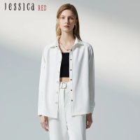 【Jessica Red】休閒簡約百搭寬鬆長袖襯衫824432