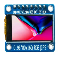 0.96 Inch 80X160 IPS HD 65K LCD Full Color LCD Display SPI Module ST7735 Drive 80 * 160 3.3V SPI Interface (Non OLED)