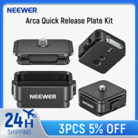 NEEWER Arca Type Quick Release Plate Kit Compatible with Arca Swiss Camera Mount Adapter for Gimbal Stabilizer Tripod Head Slide