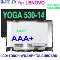 14.0'' for LENOVO YOGA 530-14 Yoga 530-14IKB Laptop LCD Display Touch Screen Digitizer Assembly Frame FHD1920*1080 Flex6-14 LCD