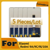 5 PCS LCD For Redmi 10A LCD For Xiaomi Redmi 9A 9i Touch Screen Digitizer Assembly Replacement For Xiaomi Redmi 9C Display