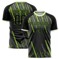 Customized Team Name Number Name Football T-shirt Personalized DIY Crew Neck Grey Sports T Shirt Loo