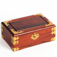 中式紅木雕紅酸枝裝飾首飾盒 實木質復古珠寶手飾品收納盒木盒子