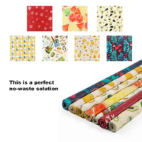 Beeswax Wrap Reusable Natural Food Grade Preservative Cloth Organic Cotton Eco Friendly Sustainable For Kitchen Food Storage