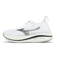 Mizuno 慢跑鞋 Neo Zen 男鞋 白 黑 襪套 針織 緩衝 路跑 運動鞋 美津濃 J1GC2528-02