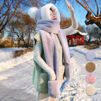 純色毛球毛絨絨保暖圍脖 圍巾 聖誕 耶誕 交換禮物 過年 新年 寒流 保暖 大人【BB6430】
