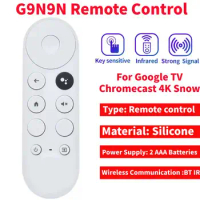 G9N9N Voice Bluetooth IR Remote for Google TV Chromecast 4K Snow Replacement Remote Control Set-Top Box Wireless Remote Control