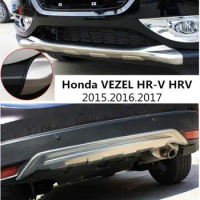 For Honda VEZEL HR-V HRV 2015.2016.2017 BUMPER GUARD BUMPER Plate High Quality Stainless Steel Front+Rear Auto Accessories