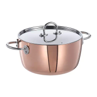 FINMAT 附蓋湯鍋, 銅/不鏽鋼, 3 公升