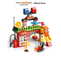 Toys Kingdom Bricks Kingdom Big Building Blocks City Series Mini Fire Station Set 55 pcs - Mix Balok