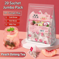 [Newly 2025] [Local Delivery] COD Peach Oolong Tea Bag 20 Sachet Jumbo Pack 3D Triangle Bag Segar un