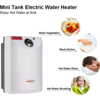 Thermoflow Electric Mini Tank Water Heater,Corded Under Sink Small Hot Water Heater for Point of Use Instant Hot Water