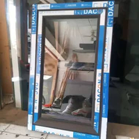 jendela aluminium 60x80 kaca polos hitam jungkit