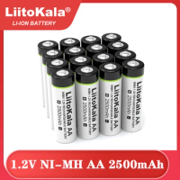 Liitokala 1.2V AA 2500mAh Ni-MH Rechargeable battery aa for Temperature gun remote control mouse toy batteries