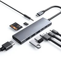 NORTHJO 9 in 1 USB C HUB HDMI Adapter4K for iPad Pro 12.9 11 Air4 10.9 Macbook Pro Air Surface huawei MateBook 14 13 Laptop