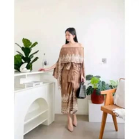 Goldie Shop Setelan Rok Batik Lilit Pertiwi / Setelan Batik Modern / Kebaya Batik Modern / Seragam W