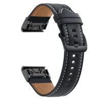26mm Leather Replacement watch Strap for Garmin Fenix 3 3 HR Fenix 5X Plus 6X 7X wrist watch Band Fenix 6X Pro Watchband
