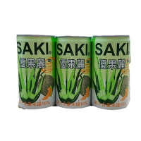 SAKI 蘆薈哈密瓜乳酸飲料 180mlx6罐【8809401410720】(韓國飲品)