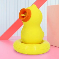 Yellow duck vibrator breast nipple clitoral sucking vibrator