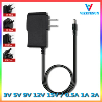 3V 5V 9V 12V 15V 0.5A 1A 2A Audio STB Router Light Cat WIFI Power Adapter DC 5.5*2.1MM