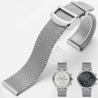 Solid Stainless Steel Mesh Watch Band For IWC PORTOFINO FAMILY Series silver Milanese Bracelet 20mm 22mm Watch Accessories Strap