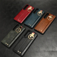 For sony Xperia 1 iii 10 iii Case Luxury Lanyard PU Leather sony Xperia 1 IV Wristband Ring Camera Protection Shockproof Bumper