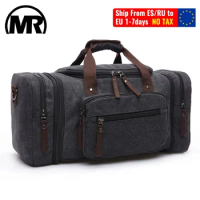 MARKROYAL Canvas Travel Bag Large Capacity Carry-on Luggage Bag Men's Luggage Bag Travel Handbag Weekend Bag Durable Delivery