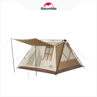 Naturehike 2023 New A-Type Ridge Cotton Automatic Tent Outdoor Camping Easy to Build 3-4 Person Cabin Tent