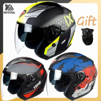 Motorcycle racing Helmet Dual Mirror Helmet personalise Men' Women Universal Half 3/4 Helmet motocross helmet for harley vespa