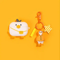 Cute Cartoon Doll keychain For Apple Airpods 1 2 3 Pro Case wireless Silicone Earphone Case For airpods Pro 2 Charging Box Cover