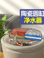 圓形魚缸過濾器三合一循環泵小型滴流盒過濾盒水陶瓷缸專用凈水器