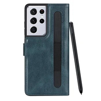 For Samsung S21 Ultra Case Galaxy S21Ultra 5G Cat Eye with S-pen Slot Leather Cover