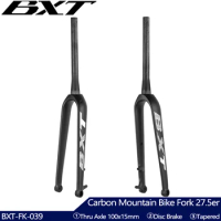 Carbon Gravel Bicycle Fork 27.5er Disc Brake Road Bike Frame Fork 700C Thru Axle M15 MTB Tapered Full Carbon Mountain Bike Fork