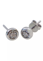 LITZ [SPECIAL] LITZ 18K (750) White Gold Diamond Earring DE0003
