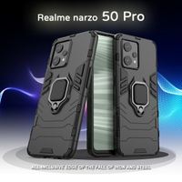 【嚴選外框】 Realme narzo 50 PRO 黑豹 鋼鐵人/俠 磁吸 指環扣 支架 手機殼 盔甲 防摔殼 保護殼