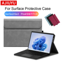 AJIUYU Flip Cover PU Leather Case For Microsoft Surface Pro 9 8 7 7Plus 6 5 4 Tablet Sleeve For Surface Go 1 2 3 Go2 Stand Case