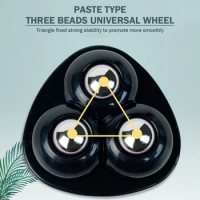 4pcs Rolling Caster Pulleys 360 Degree Free Rotation Swivel Caster Wheels No Noise for Trash Can Bottom Kitchen Small Appliances