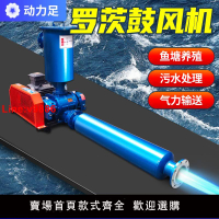 【台灣公司 超低價】三葉羅茨風機污水處理鼓風機大型高壓魚塘曝氣真空泵大功率增氧機