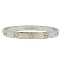 【二手名牌BRAND OFF】CARTIER 卡地亞 18白K金 Love 手環 #15