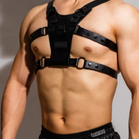 Fashion Hot Lingerie Man Sexual Body adjustable Chest Harness Belt Strap Punk Rave Costumes Harness Men Gay Clothing Party