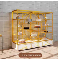 Birthday cake model mold display cabinet Sample pastry glass commercial bakery bread display rack display cabinet
