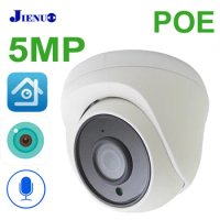 JIENUO 5MP POE Camera IP HD Cctv Security Surveillance Built-in microphone Night Vision Infrared Video IPCam Indoor Home Camera