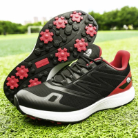 Golf Shoes Men Professional Spiked Golf Sneakers Outdoor Golf Walking Training Sports Shoes Man Turf Sneakers Golf Shoes Spikes