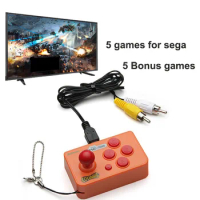 TV Video Game Console for Sega Arcade Nano Built In 10 Retro Games AV Output Arcade Joystick Video Handheld Game Player
