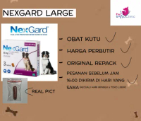 ORIGINAL SHARE PACK Obat Kutu NEXGARD Large Dog L 10-25kg Anjing Besar