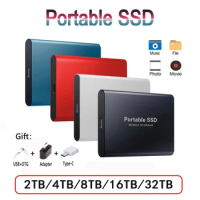 100% Original Portable SSD 2TB High Speed TYPE-C USB 3.1 Flash Drive 4TB 8TB Pen Drive 32TB USB Flash Hard Drive For PC Mac Gift
