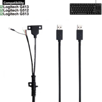 Orginal Replacement Nylon Braided USB Repair Cable Repairing Cord For Logitech G413 G512 G513 G 413 512 513 Mechanical Keyboard