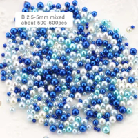 DIY 500-600pcs Mix Fish bowl Beads Slime Supplies Glitter Pearls Slime Filler Fluffy Decoration Color Gradient Slime Accessories